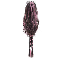 Load image into Gallery viewer, Gripping Clip Ponytail Wig Fluffy Colorful Highlight Dyed Ponytail Simulation Synthetic Wig Natural Long Curly Hair