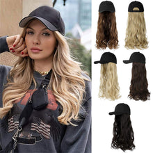 Load image into Gallery viewer, Hooded Wig Large Wavy Long Curly Hair Synthetic Wig Natural Simulation Wig Pieces Hair Extensions for Women