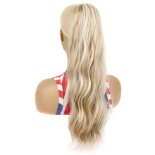 Load image into Gallery viewer, Elastic Mesh Drawstring Wig Ponytail Water Ripple Long Curly Hair Synthetic Wig High Temperature Silk Hair Extensions
