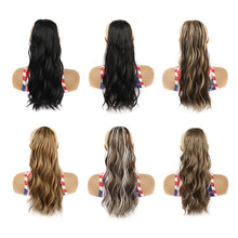 Load image into Gallery viewer, Elastic Mesh Drawstring Wig Ponytail Water Ripple Long Curly Hair Synthetic Wig High Temperature Silk Hair Extensions