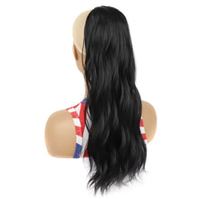 Load image into Gallery viewer, Elastic Mesh Drawstring Wig Ponytail Water Ripple Long Curly Hair Synthetic Wig High Temperature Silk Hair Extensions