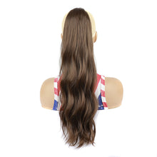 Load image into Gallery viewer, Elastic Mesh Drawstring Wig Ponytail Water Ripple Long Curly Hair Synthetic Wig High Temperature Silk Hair Extensions