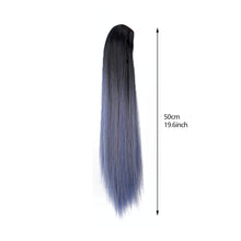 Load image into Gallery viewer, Mini Gripping Clip Ponytail Wig Gradient Long Straight Hair Natural Seamless Synthetic Ponytail Wig Hair Extensions for Women