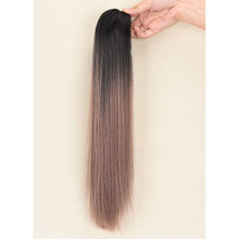 Load image into Gallery viewer, Mini Gripping Clip Ponytail Wig Gradient Long Straight Hair Natural Seamless Synthetic Ponytail Wig Hair Extensions for Women