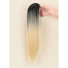 Load image into Gallery viewer, Mini Gripping Clip Ponytail Wig Gradient Long Straight Hair Natural Seamless Synthetic Ponytail Wig Hair Extensions for Women
