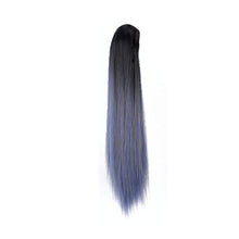 Load image into Gallery viewer, Mini Gripping Clip Ponytail Wig Gradient Long Straight Hair Natural Seamless Synthetic Ponytail Wig Hair Extensions for Women