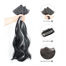 Load image into Gallery viewer, 3pcs Wig Pieces Natural Simulation Synthetic Wig Highlight Dyeing Fluffy Long Curly Hair Invisible Hair Extensions for Women
