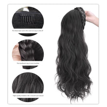 Load image into Gallery viewer, Headband Wig Fluffy Increase Hair Volume Long Curly Hair Synthetic Wig Natural Simulation Wig Pieces Hair Extensions for Women