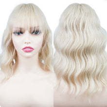 Load image into Gallery viewer, High Temperature Silk Wig Piece Air Bangs Ripple Short Curly Wig Piece Fluffy Increase Hair Volume Synthetic Wig