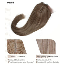 Load image into Gallery viewer, High Temperature Silk Wig Piece Long Straight Hair Wig Piece Fluffy Increase Hair Volume Synthetic Simulation Wig