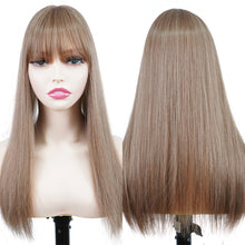 Load image into Gallery viewer, High Temperature Silk Wig Piece Long Straight Hair Wig Piece Fluffy Increase Hair Volume Synthetic Simulation Wig