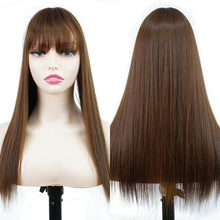 Load image into Gallery viewer, High Temperature Silk Wig Piece Long Straight Hair Wig Piece Fluffy Increase Hair Volume Synthetic Simulation Wig