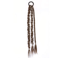 Load image into Gallery viewer, Pearl Braid Wig Synthetic Wig Hair Rope Braided Hair Long Ponytail Hair Extensions False Hair Piece for Women