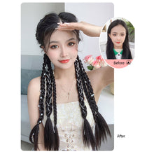 Load image into Gallery viewer, Pearl Braid Wig Synthetic Wig Hair Rope Braided Hair Long Ponytail Hair Extensions False Hair Piece for Women