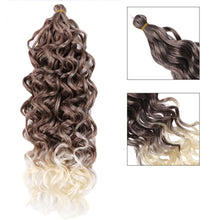 Load image into Gallery viewer, Multicolored Crochet Wig Fashionable Fluffy Natural Long Curly Hair 20inch Synthetic Hair Extensions for Women