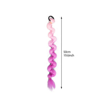 Load image into Gallery viewer, Colorful Gradient Wig Ponytail Braid Personalized Elastic Hair Rope Long Ponytail Synthetic Hair Extensions for Women