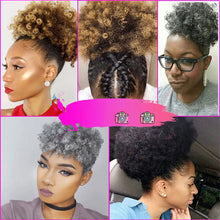 Load image into Gallery viewer, Elastic Drawstring Mesh Curly Wig Hair Extensions Bun Fluffy Updo Chignon Synthetic Wig Messy Bun for Women