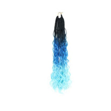 Load image into Gallery viewer, Gradient Crochet Wig Braids Natural Simulation Long Curly Hair 24inch Synthetic Hair Extensions for Women