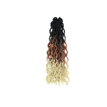 Load image into Gallery viewer, 14inch Multicolored Crochet Wig Braids Fluffy Natural Simulation Long Curly Hair Synthetic Hair Extensions Dreadlocks for Women