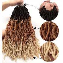 Load image into Gallery viewer, 14inch Multicolored Crochet Wig Braids Fluffy Natural Simulation Long Curly Hair Synthetic Hair Extensions Dreadlocks for Women