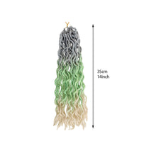 Load image into Gallery viewer, 14inch Multicolored Crochet Wig Braids Fluffy Natural Simulation Long Curly Hair Synthetic Hair Extensions Dreadlocks for Women