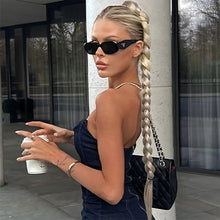 Load image into Gallery viewer, Colored High-temperature Silk Wig Ponytail Braid Shiny Laser Silk Ponytail Simulation Synthetic Wig Hairband Hair Extensions