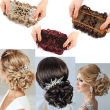 Load image into Gallery viewer, Curly Hair Bract Women's Curly Hair Chinese Wave Vintage Flower Bract Insertion Comb Wig Bag Creative High Temperature Filament Wig