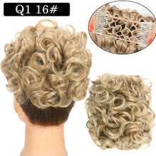 Load image into Gallery viewer, Curly Hair Bract Women's Curly Hair Chinese Wave Vintage Flower Bract Insertion Comb Wig Bag Creative High Temperature Filament Wig