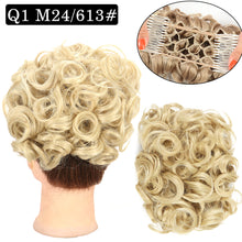 Load image into Gallery viewer, Curly Hair Bract Women's Curly Hair Chinese Wave Vintage Flower Bract Insertion Comb Wig Bag Creative High Temperature Filament Wig