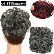 Load image into Gallery viewer, Curly Hair Bract Women's Curly Hair Chinese Wave Vintage Flower Bract Insertion Comb Wig Bag Creative High Temperature Filament Wig