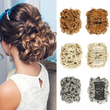 Load image into Gallery viewer, Curly Hair Bract Women's Curly Hair Chinese Wave Vintage Flower Bract Insertion Comb Wig Bag Creative High Temperature Filament Wig
