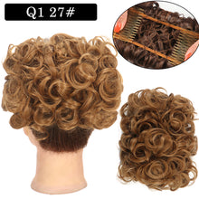 Load image into Gallery viewer, Curly Hair Bract Women's Curly Hair Chinese Wave Vintage Flower Bract Insertion Comb Wig Bag Creative High Temperature Filament Wig