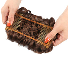 Load image into Gallery viewer, Curly Hair Bract Women's Curly Hair Chinese Wave Vintage Flower Bract Insertion Comb Wig Bag Creative High Temperature Filament Wig