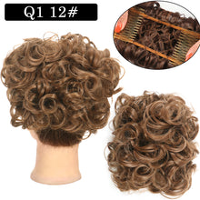Load image into Gallery viewer, Curly Hair Bract Women's Curly Hair Chinese Wave Vintage Flower Bract Insertion Comb Wig Bag Creative High Temperature Filament Wig