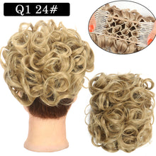 Load image into Gallery viewer, Curly Hair Bract Women's Curly Hair Chinese Wave Vintage Flower Bract Insertion Comb Wig Bag Creative High Temperature Filament Wig