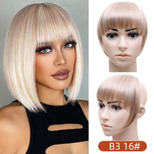 Load image into Gallery viewer, Qi Bangs with Sideburns Wig Slanted Bangs Center Parted Women's Bangs Wig Piece Girls Creative False Bangs Hair Extension