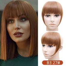 Load image into Gallery viewer, Qi Bangs with Sideburns Wig Slanted Bangs Center Parted Women's Bangs Wig Piece Girls Creative False Bangs Hair Extension