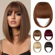 Load image into Gallery viewer, Qi Bangs with Sideburns Wig Slanted Bangs Center Parted Women's Bangs Wig Piece Girls Creative False Bangs Hair Extension