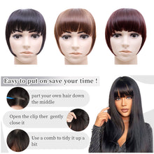 Load image into Gallery viewer, Qi Bangs with Sideburns Wig Slanted Bangs Center Parted Women's Bangs Wig Piece Girls Creative False Bangs Hair Extension
