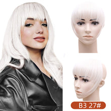 Load image into Gallery viewer, Qi Bangs with Sideburns Wig Slanted Bangs Center Parted Women's Bangs Wig Piece Girls Creative False Bangs Hair Extension