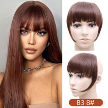 Load image into Gallery viewer, Qi Bangs with Sideburns Wig Slanted Bangs Center Parted Women's Bangs Wig Piece Girls Creative False Bangs Hair Extension