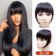 Load image into Gallery viewer, Qi Bangs with Sideburns Wig Slanted Bangs Center Parted Women's Bangs Wig Piece Girls Creative False Bangs Hair Extension