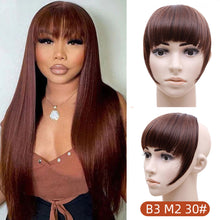 Load image into Gallery viewer, Qi Bangs with Sideburns Wig Slanted Bangs Center Parted Women's Bangs Wig Piece Girls Creative False Bangs Hair Extension