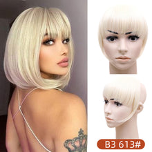 Load image into Gallery viewer, Qi Bangs with Sideburns Wig Slanted Bangs Center Parted Women's Bangs Wig Piece Girls Creative False Bangs Hair Extension
