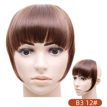 Load image into Gallery viewer, Qi Bangs with Sideburns Wig Slanted Bangs Center Parted Women's Bangs Wig Piece Girls Creative False Bangs Hair Extension