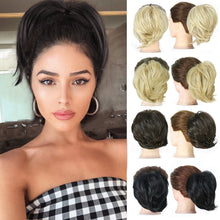 Load image into Gallery viewer, Wig Short Ponytail Naturally Flowing Fluffyhead Fluffy Half Ball Head Wig Loop False Hair Hair Band Curly Hair Contract