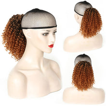 Load image into Gallery viewer, Women's Synthetic Ponytail Short Curly Hair Explosive Head Wig Spiral Curls Braiding Hair Stretched Loose Wave Wig