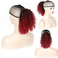 Load image into Gallery viewer, Women's Synthetic Ponytail Short Curly Hair Explosive Head Wig Spiral Curls Braiding Hair Stretched Loose Wave Wig