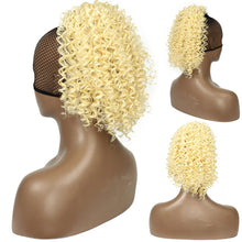 Load image into Gallery viewer, Women's Synthetic Ponytail Short Curly Hair Explosive Head Wig Spiral Curls Braiding Hair Stretched Loose Wave Wig