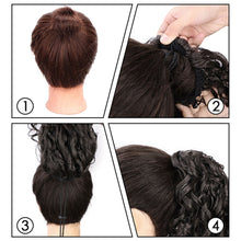 Load image into Gallery viewer, Women's Synthetic Ponytail Short Curly Hair Explosive Head Wig Spiral Curls Braiding Hair Stretched Loose Wave Wig